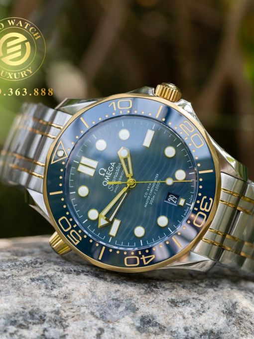 Đồng Hồ: Omega Seamaster Diver 300M 42mm Mặt Xanh Navy Kèm Dây Caosu Nguyên Bản Rep 1:1