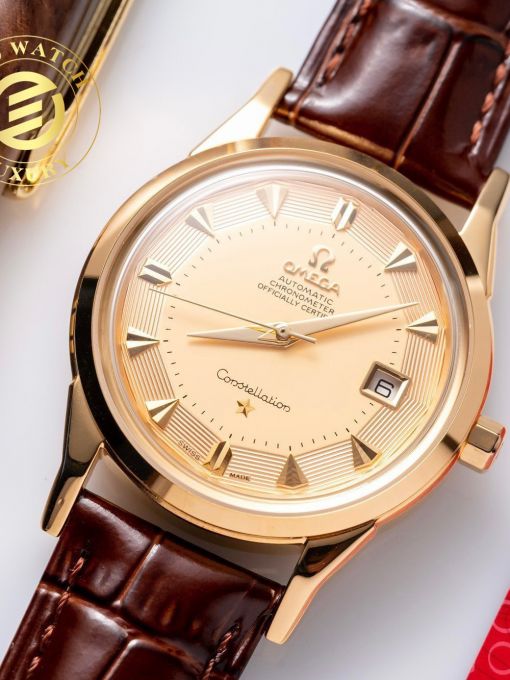 Đồng Hồ Omega Bát Quái Mạ Vàng Máy Cơ 38mm Rep 1:1