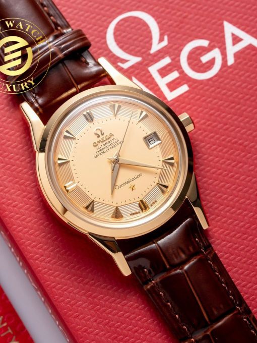 Đồng Hồ Omega Bát Quái Mạ Vàng Máy Cơ 38mm Rep 1:1