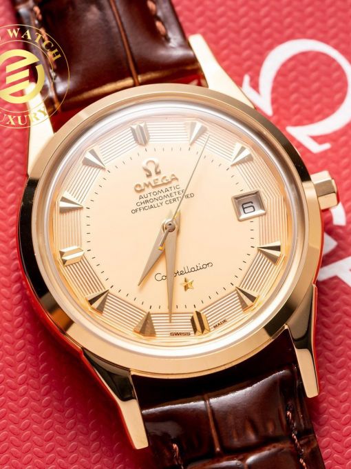 Đồng Hồ Omega Bát Quái Mạ Vàng Máy Cơ 38mm Rep 1:1