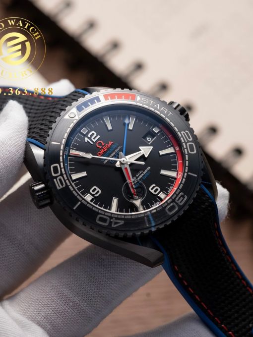 Đồng Hồ: Omega Seamaster GMT Ceramic Đen Bản rep 1:1