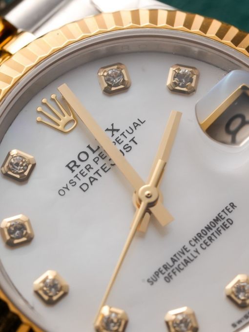 Đồng Hồ: Rolex Datejust 31mm 278273 Bọc Vàng Mặt Số Khảm Trai