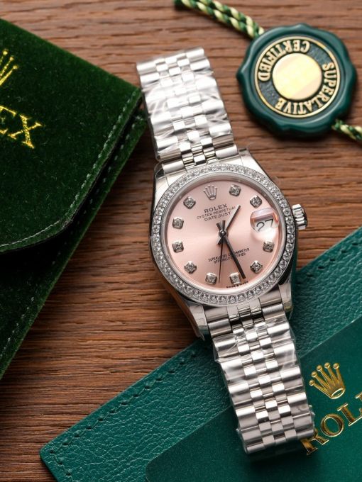 Đồng Hồ: Rolex Datejust 31mm 278274 Mặt Số Hồng Viền Đá