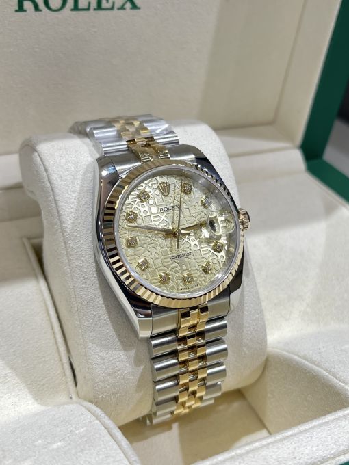 Đồng Hồ Rolex Datejust Gold Like Auth 1:1 Mặt Vi Tính Vàng