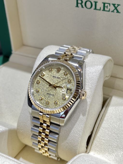 Đồng Hồ Rolex Datejust Gold Like Auth 1:1 Mặt Vi Tính Vàng