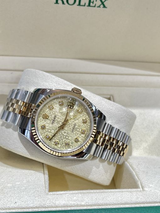 Đồng Hồ Rolex Datejust Gold Like Auth 1:1 Mặt Vi Tính Vàng