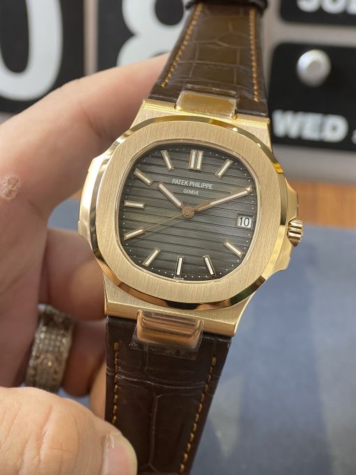 PATEK Philippe Nautilus 3K Factory 5711 Rose gold Strap Replica 1:1 