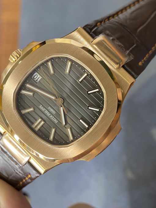 PATEK Philippe Nautilus 3K Factory 5711 Rose gold Strap Replica 1:1 