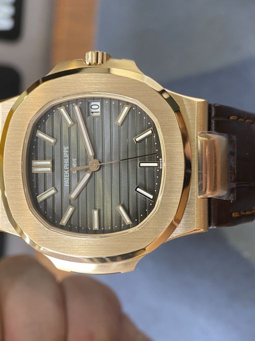 PATEK Philippe Nautilus 3K Factory 5711 Rose gold Strap Replica 1:1 