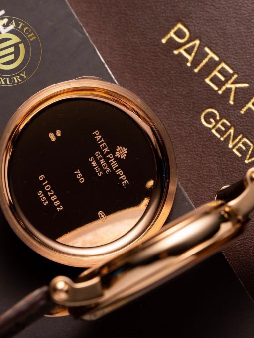 Đồng Hồ Patek Philippe Calatrava 5153 39mm Mạ Vàng Hồng Mặt Số Trắng Đáy Cậy Rep 1:1