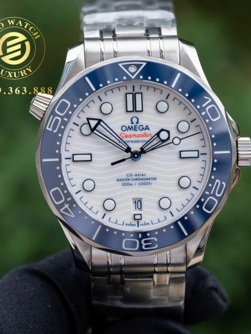 Đồng Hồ: Omega Seamaster Diver 300M 210.30.42.20.03.001 White Blue Rep 1:1 nhà máy VS