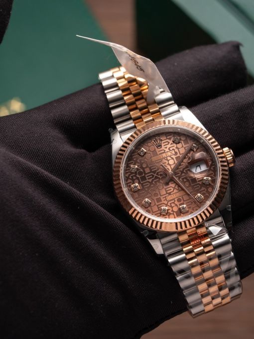 Đồng Hồ: Rolex Datejust 36mm 126231 Bọc Demi Vàng Hồng Mặt Số Vi Tính