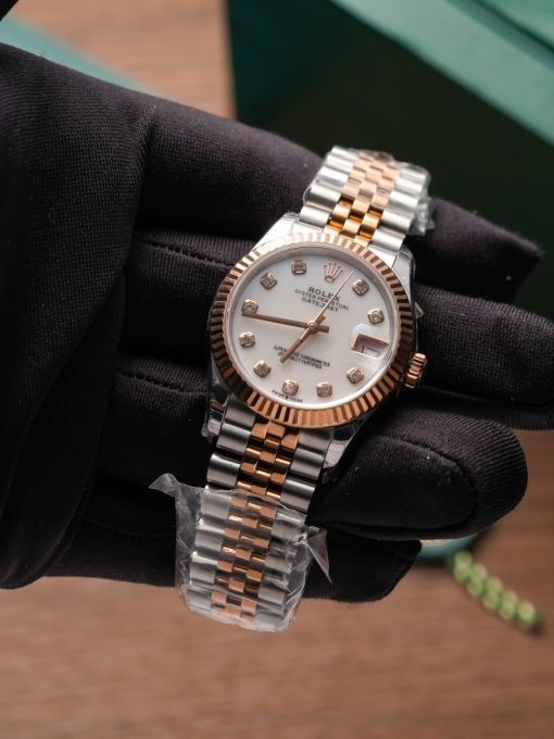 Đồng Hồ: Rolex Datejust 31mm 278271 Bọc Vàng Hồng Mặt Số Khảm Trai