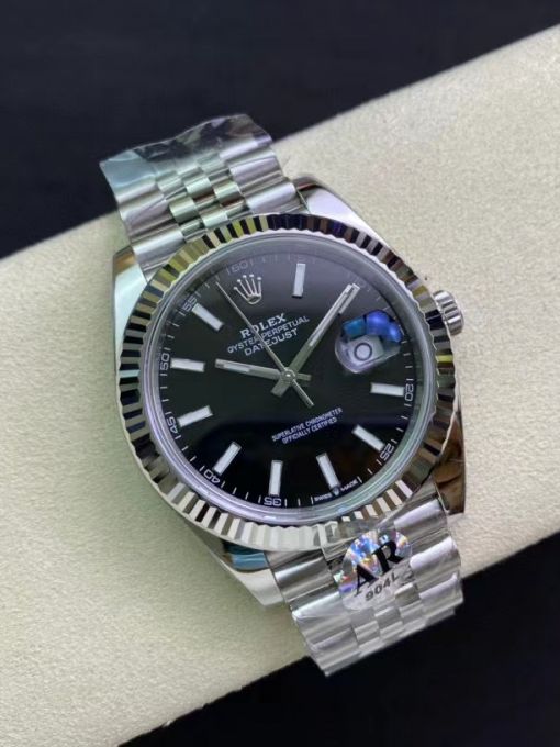 Đồng Hồ Rolex Datejust 126334 41mm Vỏ Trắng Mặt Số Đen Cọc Dạ Quang Rep 1:1