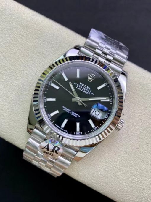 Đồng Hồ Rolex Datejust 126334 41mm Vỏ Trắng Mặt Số Đen Cọc Dạ Quang Rep 1:1